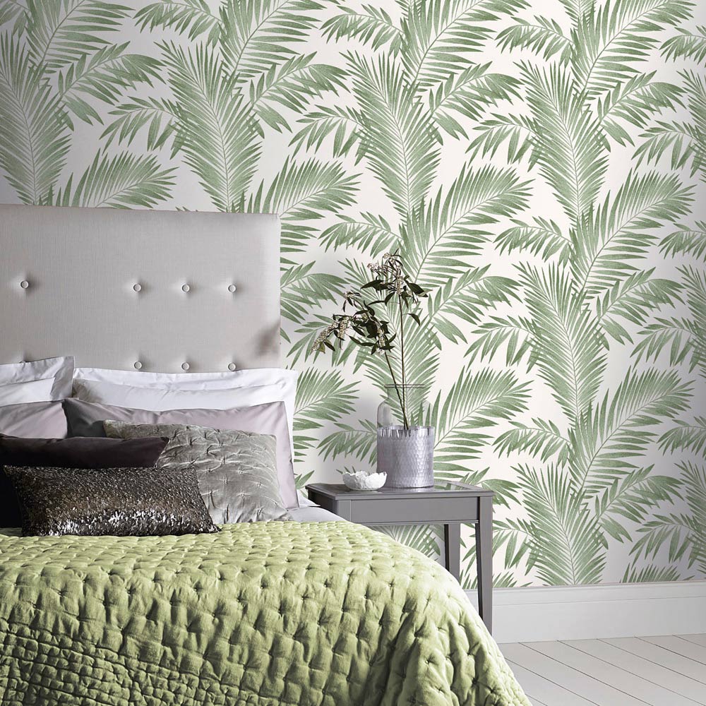 Arthouse Tropical Palm Green Wallpaper Image 3