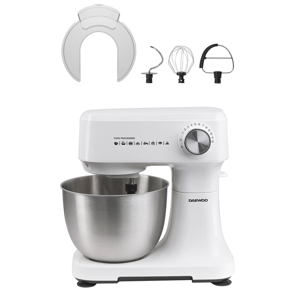 Daewoo SDA2690GE White 3.5L 600W Stand Mixer with Mixing Bowl Image 5