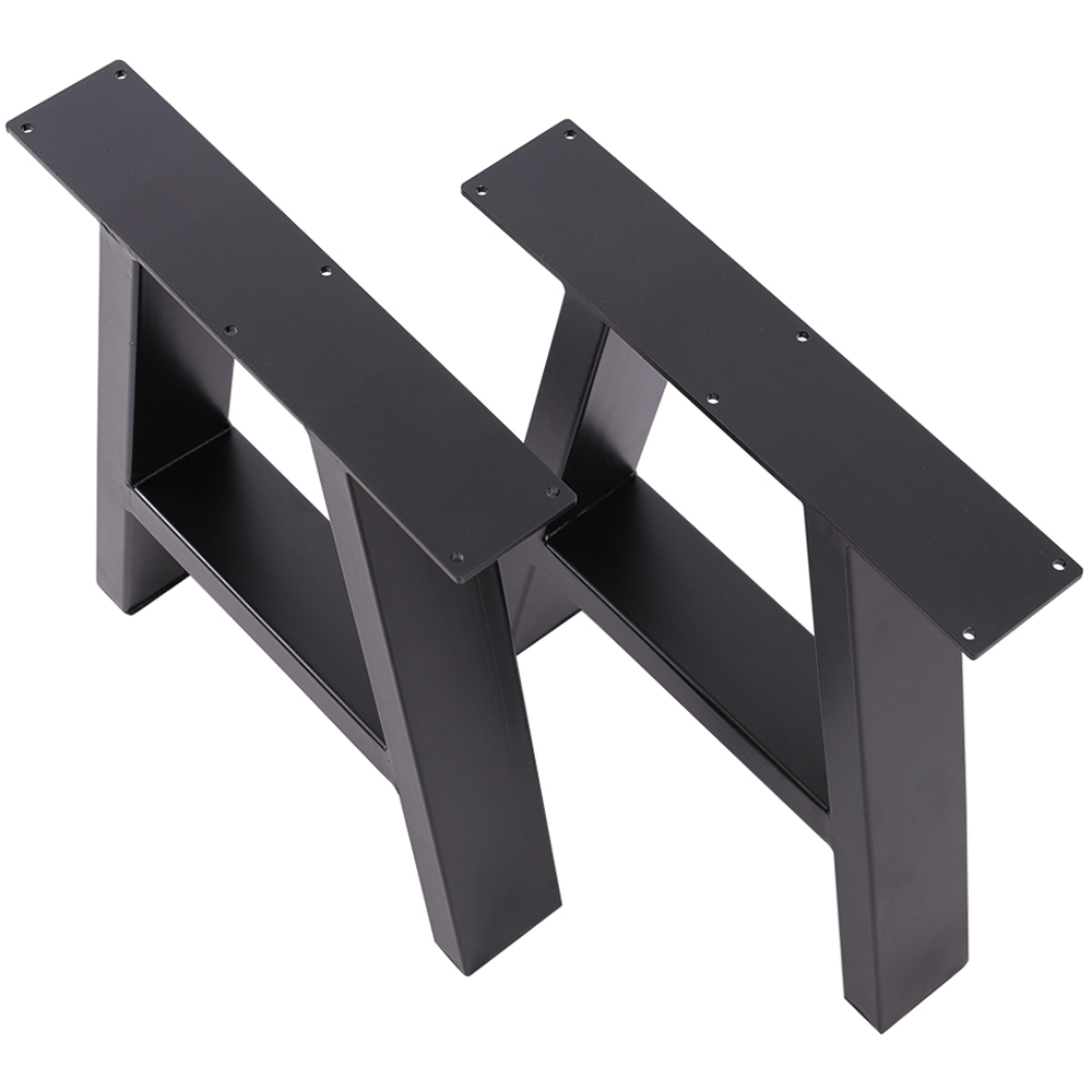 Living and Home 2 Pack Black Heavy Duty Tube Iron Furniture Legs 35 x 40cm Image 3