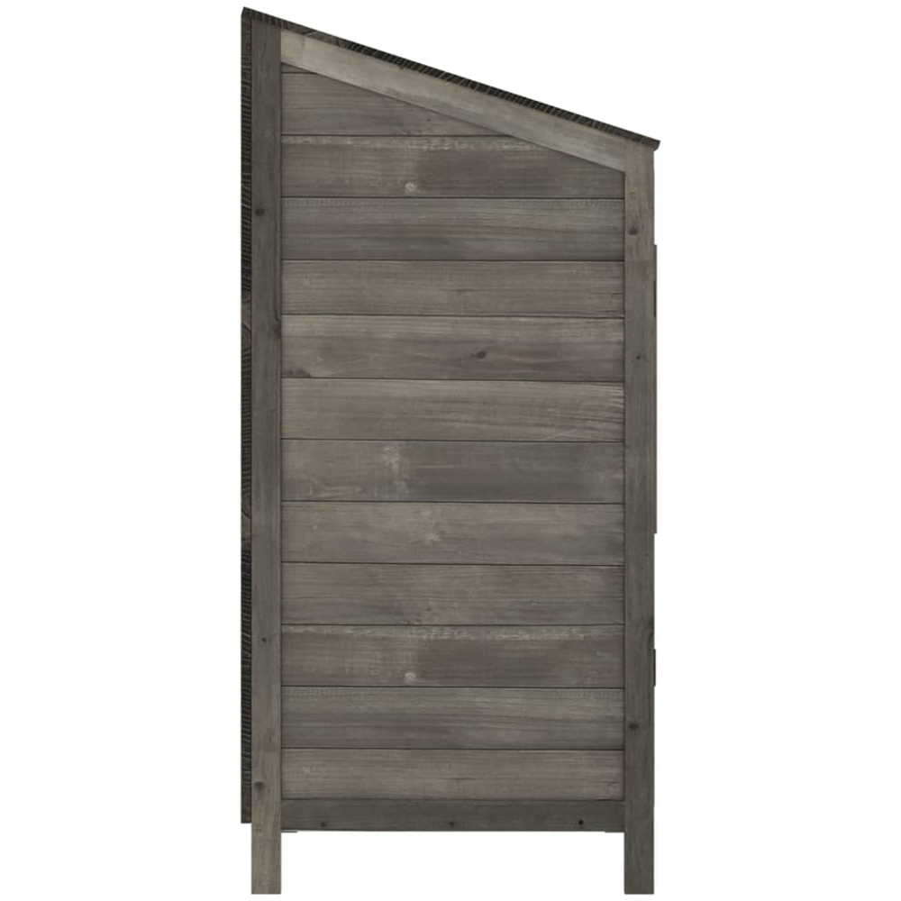 vidaXL 1.8 x 1.7ft Anthracite Wooden Pent Garden Shed Image 2