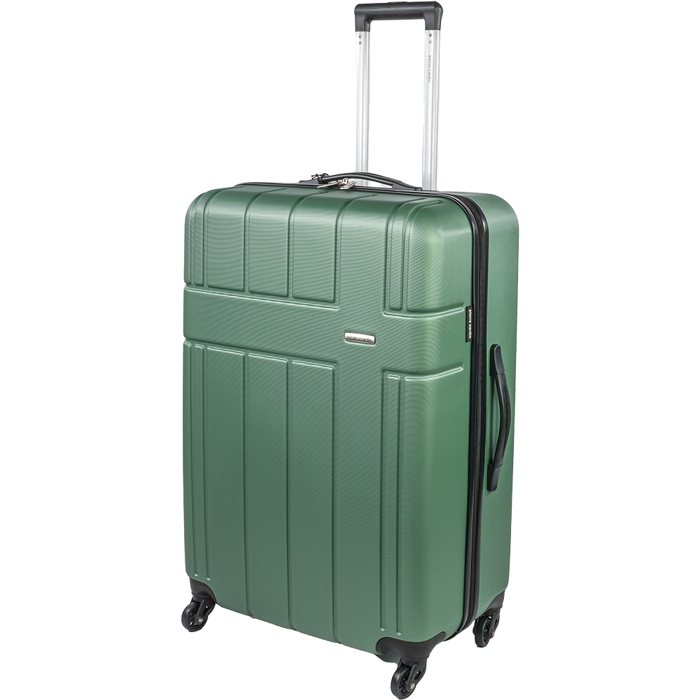 Pierre Cardin Large Green Lightweight Trolley Suitcase Image 1