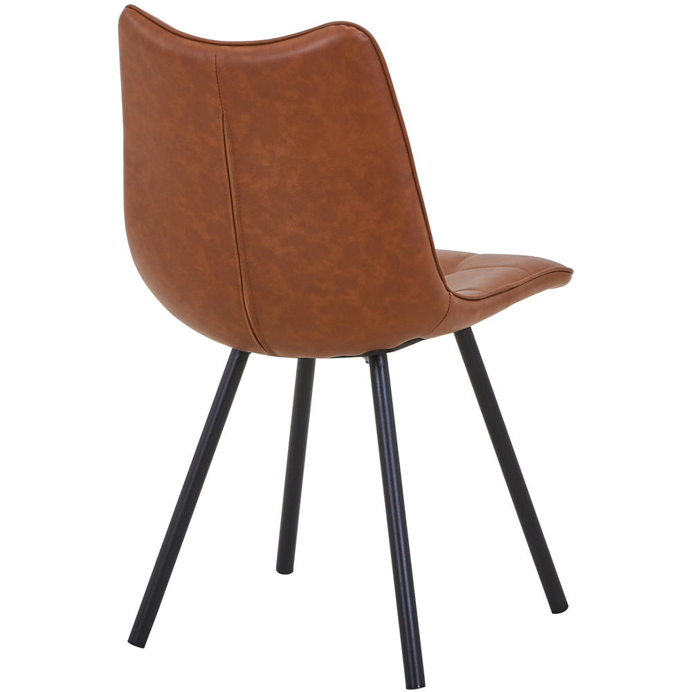 Portland Harper Tan Faux Leather Dining Chair Image 6