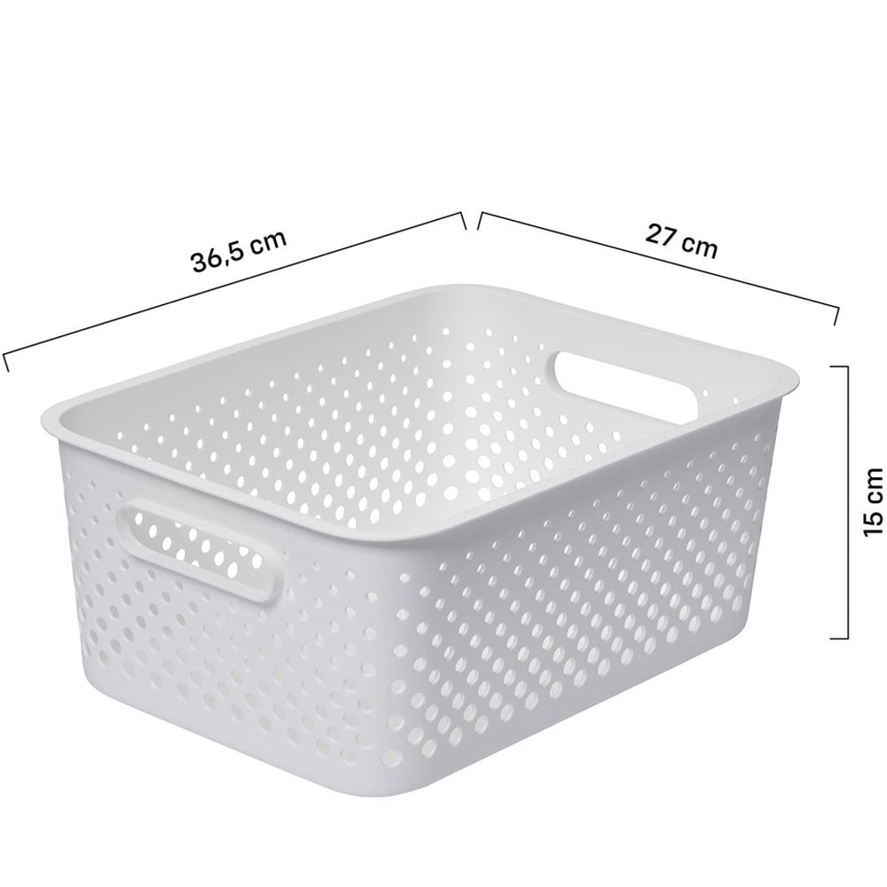 SmartStore Essence White Organiser Large Storage Basket 11.4L 3 Pack Image 9