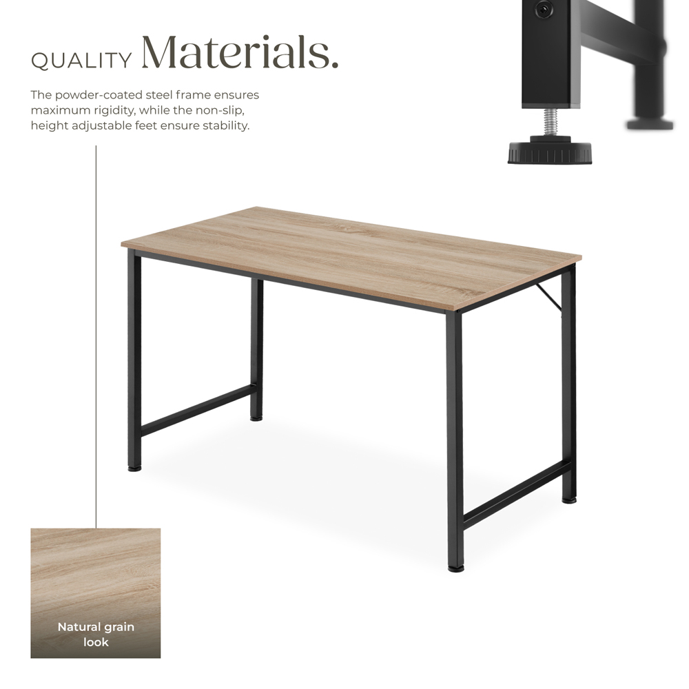 Tectake Jenkins Industrial Wood Study Desk Oak Sonoma 140cm Image 3