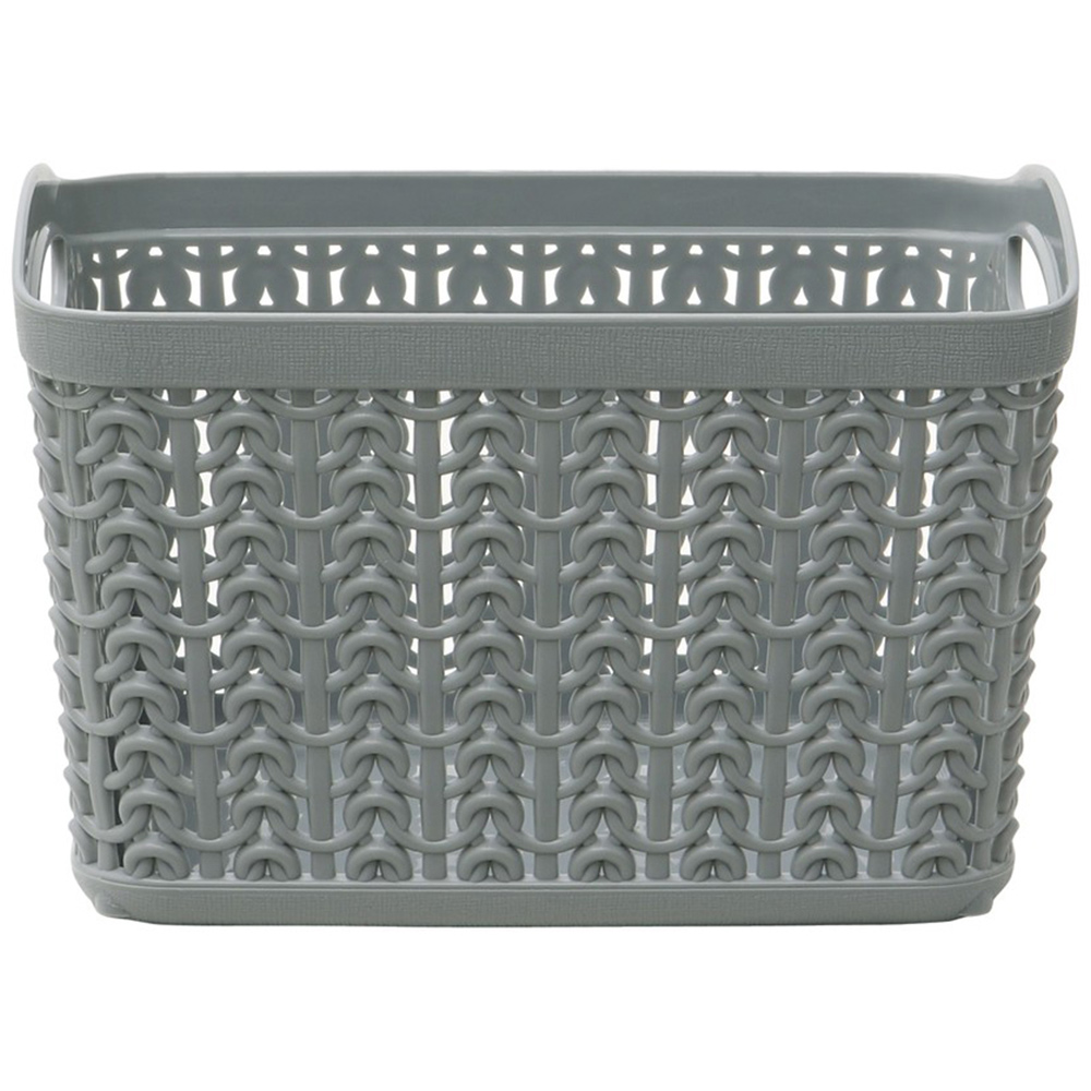 JVL Loop 1.5L Set of 3 Grey Storage Baskets Image 4