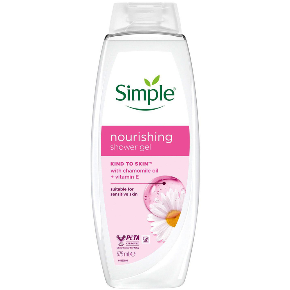 Simple Kind to Skin Natural Geranium Oil Nourishing Shower Gel 675ml 24 Pack Image 2