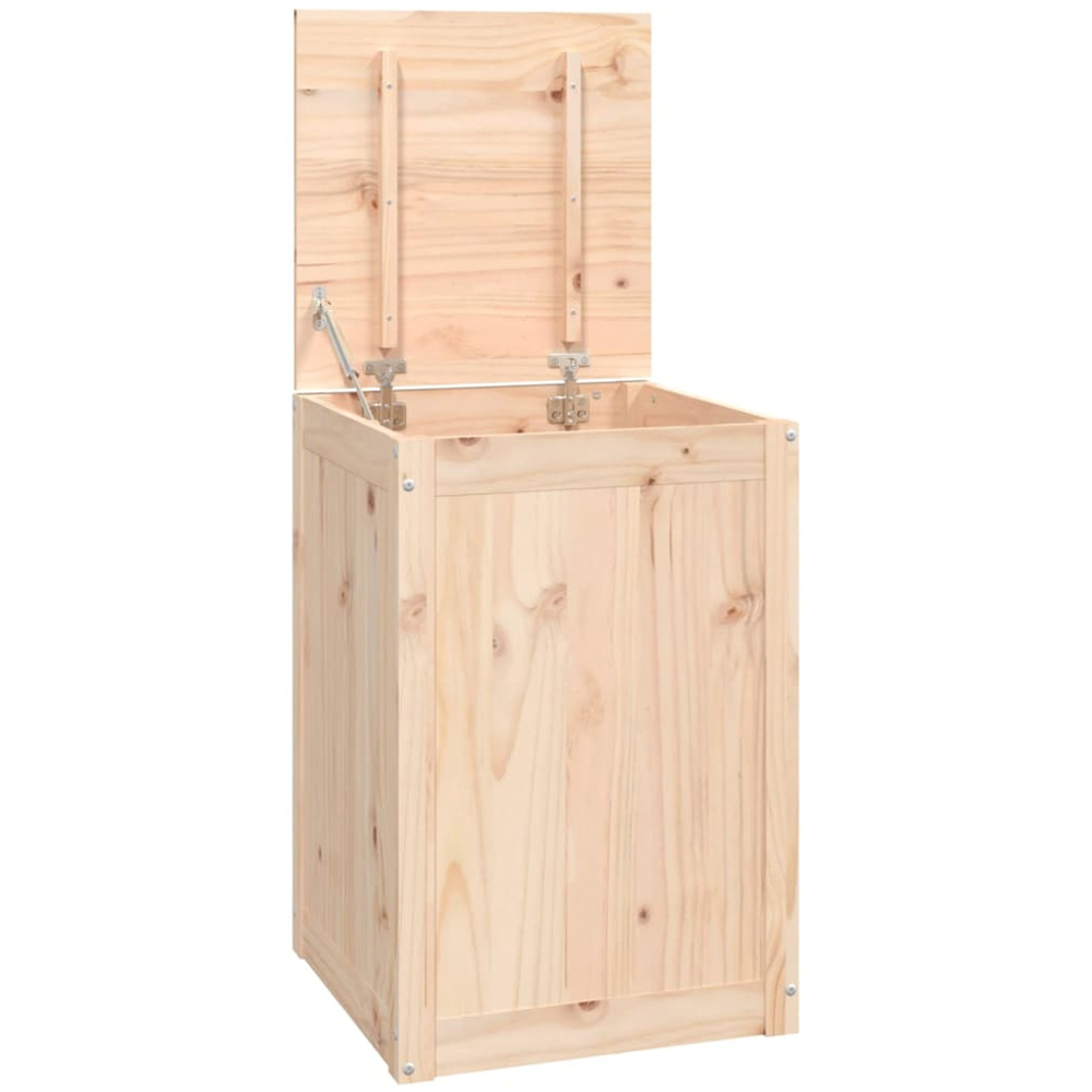vidaXL Solid Pine Wood Laundry Basket 44 x 44 x 66cm Image 1