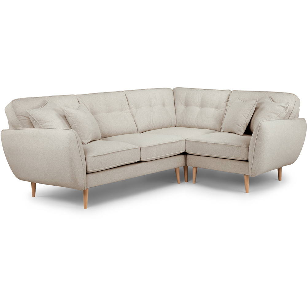 Opry Faro 4 Seater Button Back Linen Corner Sofa Image 2