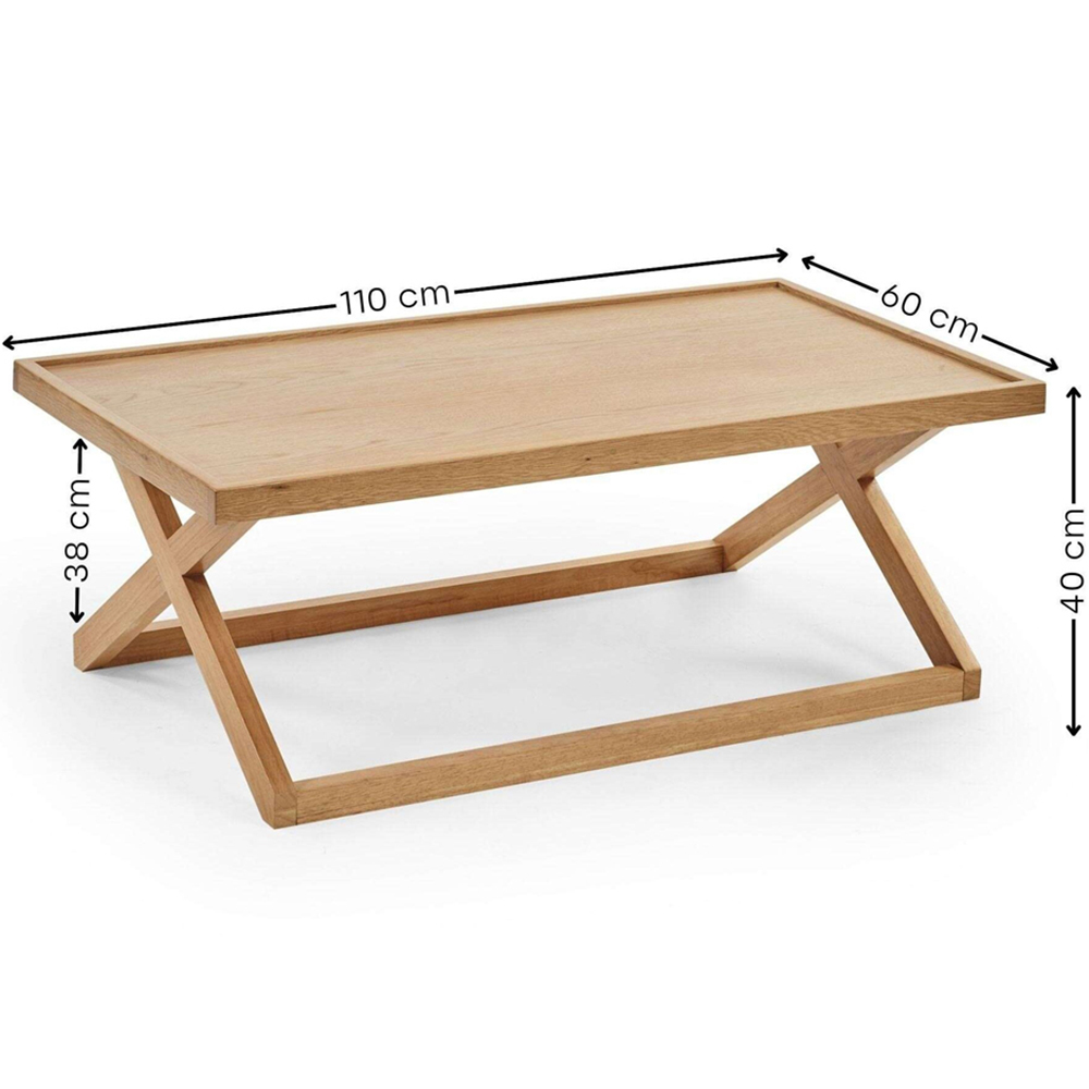 Julian Bowen Haddon Natural Oak Coffee Table Image 8