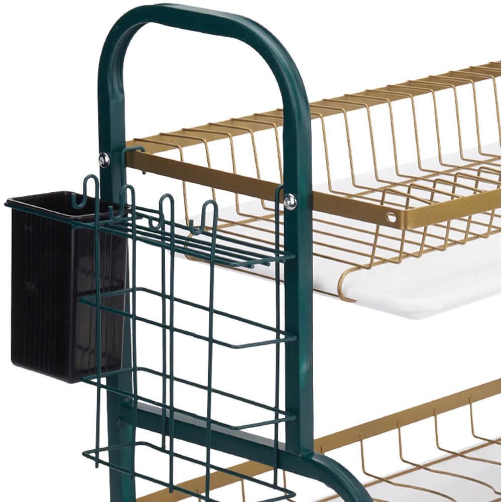 Living and Home 2 Tier Kitchen Carbon Steel Dish Rack Image 5