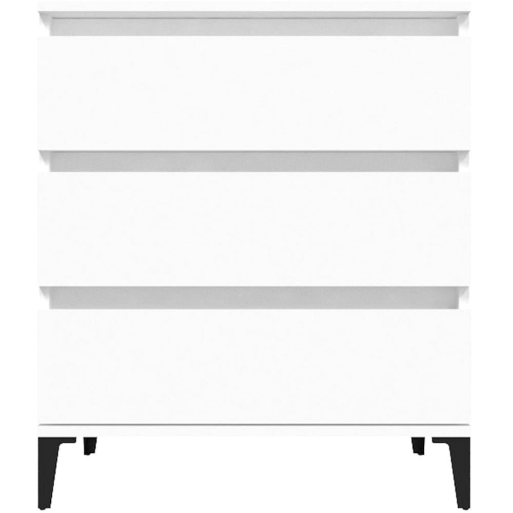 vidaXL 3 Drawer White Sideboard Image 4