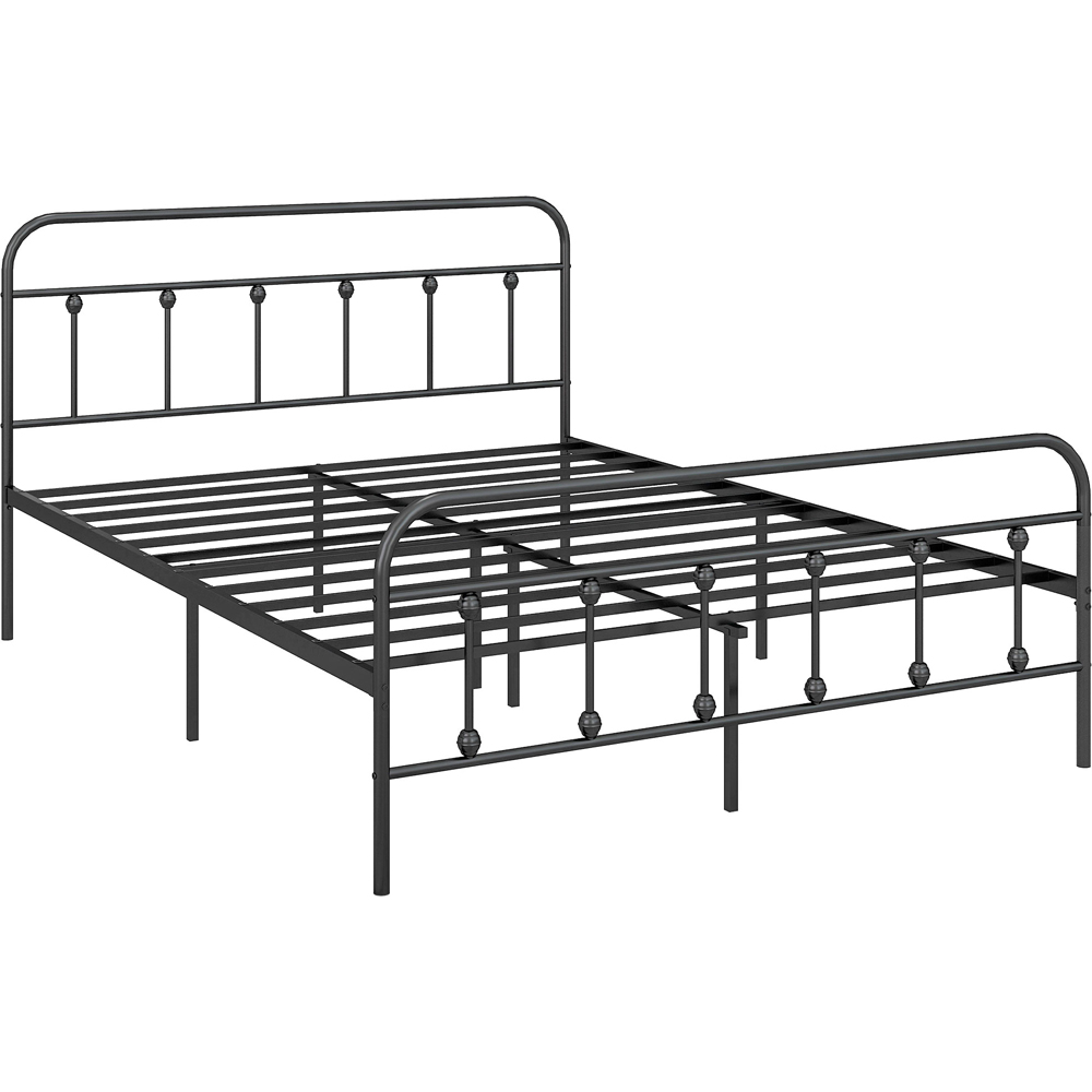 Portland Black Metal Double Bed Image 2