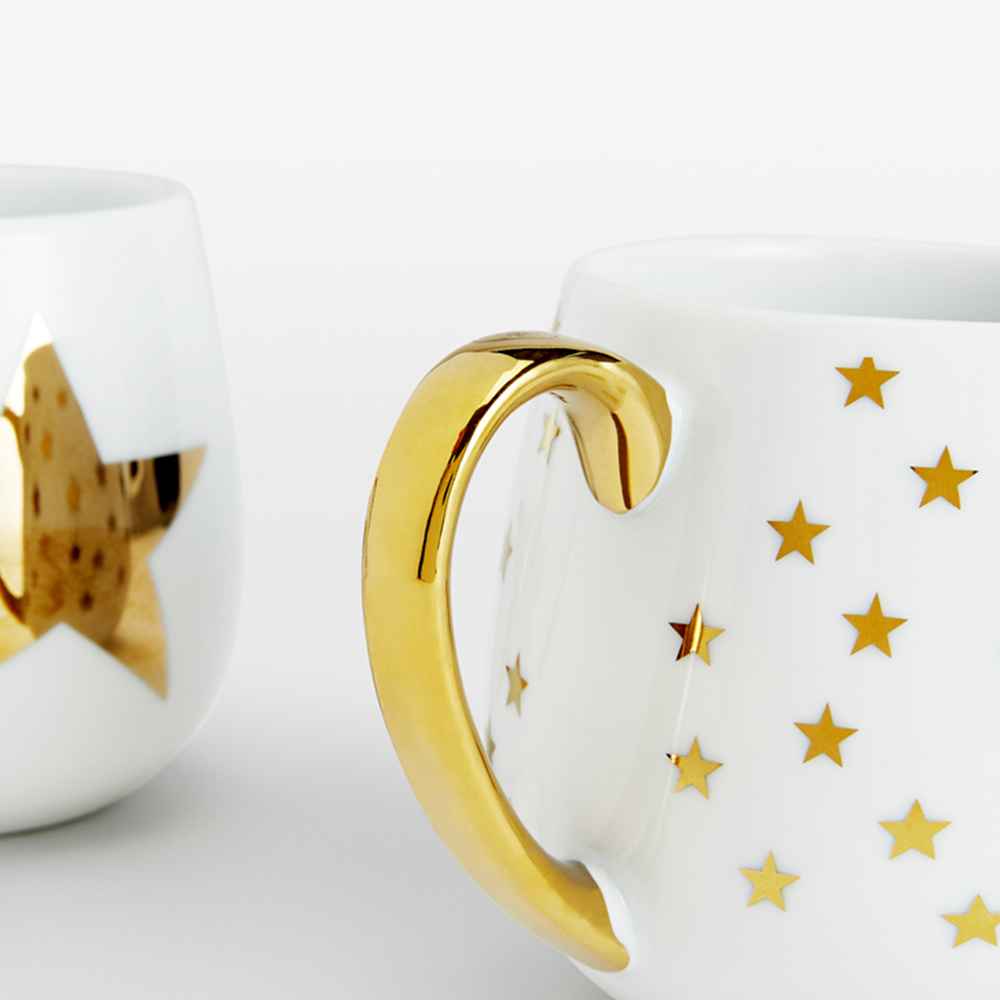 Waterside Gold Star Hug Mugs 4 Pack Image 3