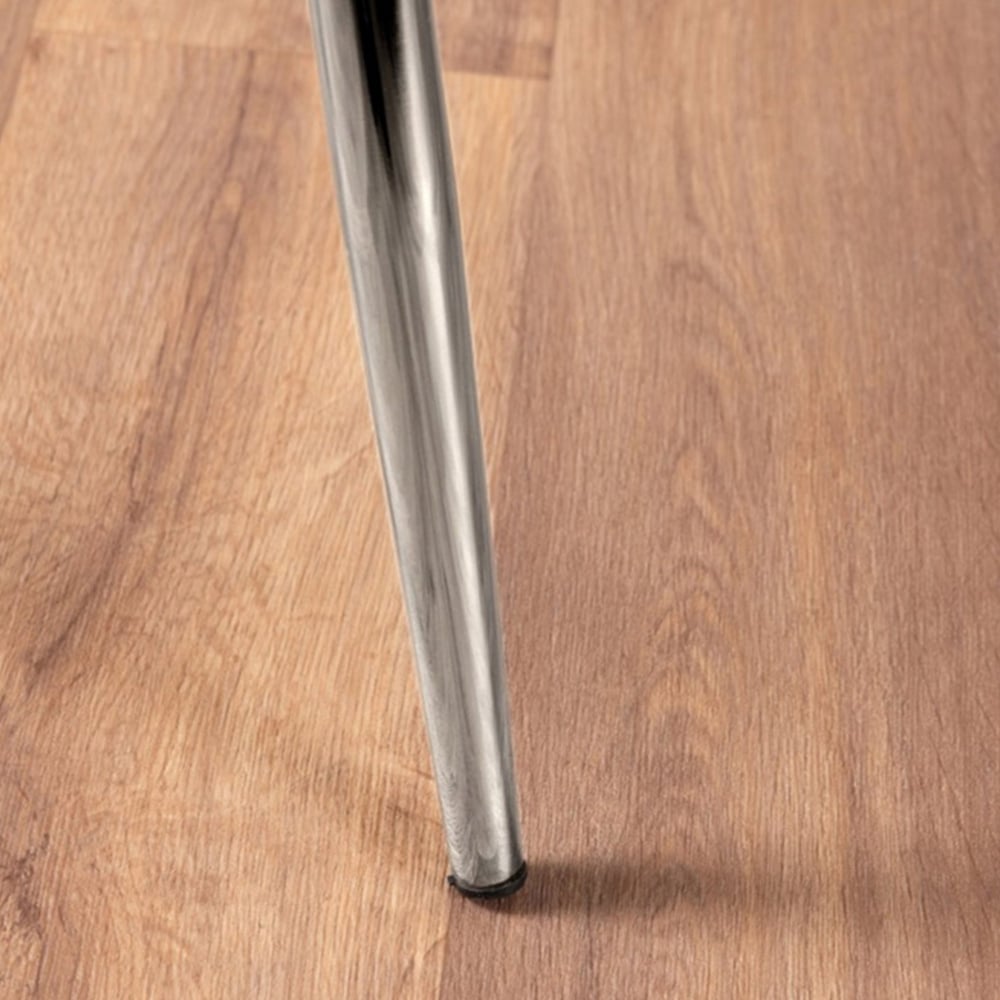 Furniturebox Molini Solara 6 Seater Dining Set White Gloss Elephant Grey and Chrome Image 7