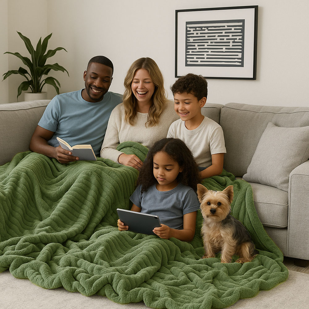 Velosso Bellissima Olive Plush Throw 150 x 200cm Image 5