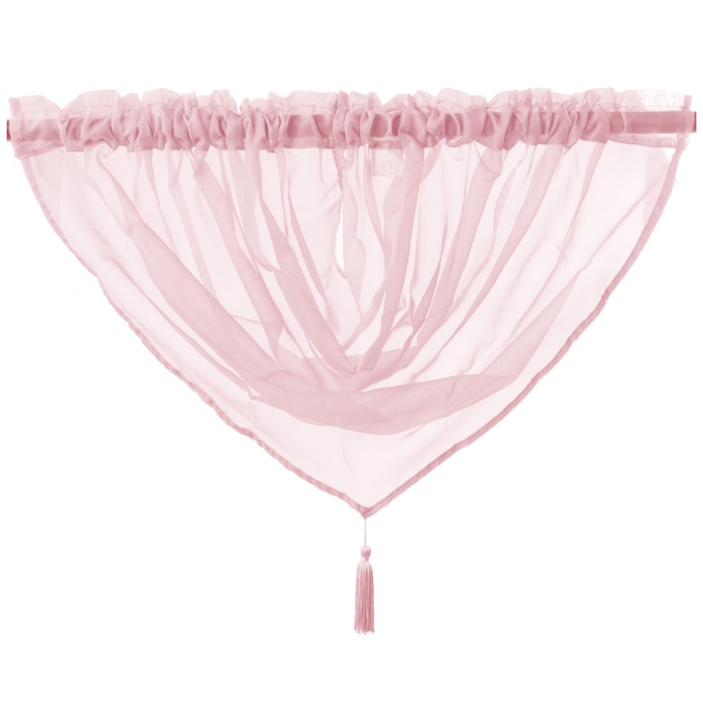 Velosso Riva Baby Pink Swag Curtain 112 x 99cm Image 2