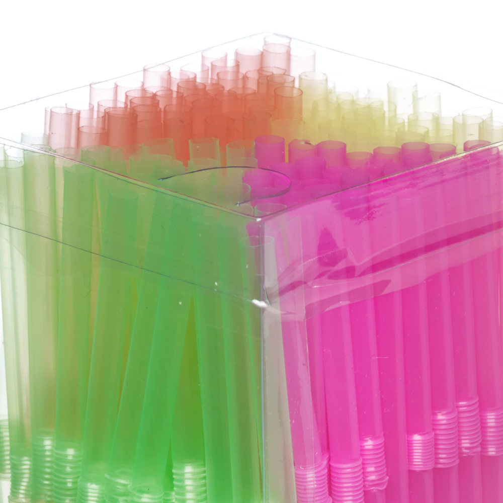Wilko Neon Straws 200 Pack Wilko
