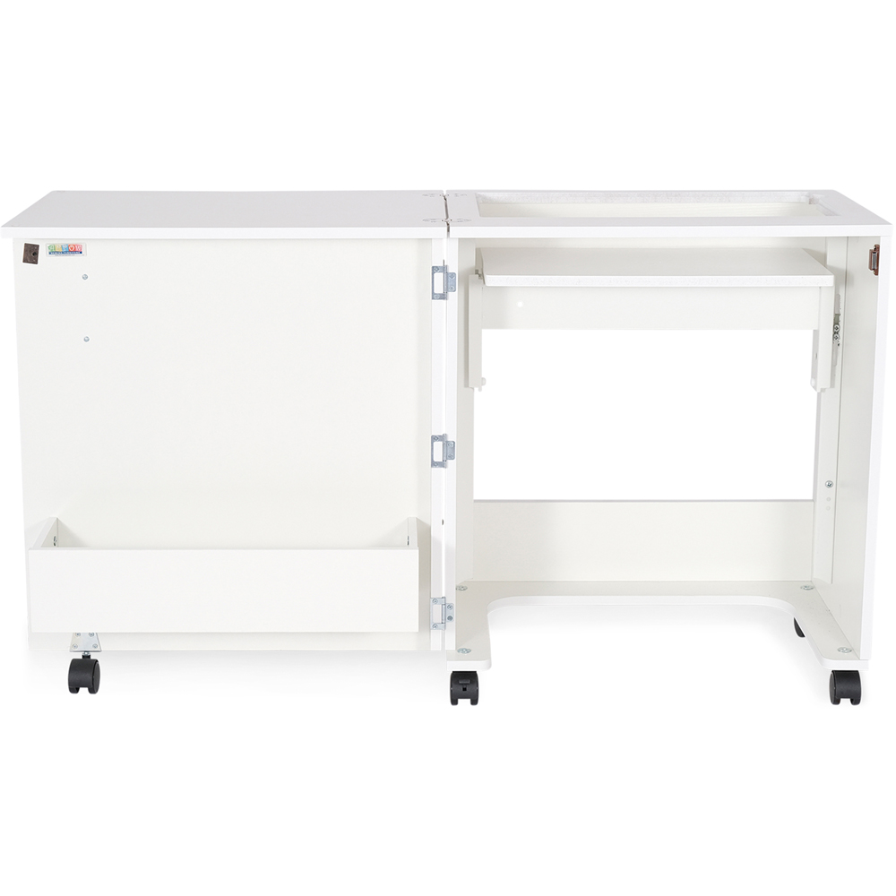 Arrow Cabinets 101 White Compact Sewing Machine Cabinet with Lift Mechanism Image 3