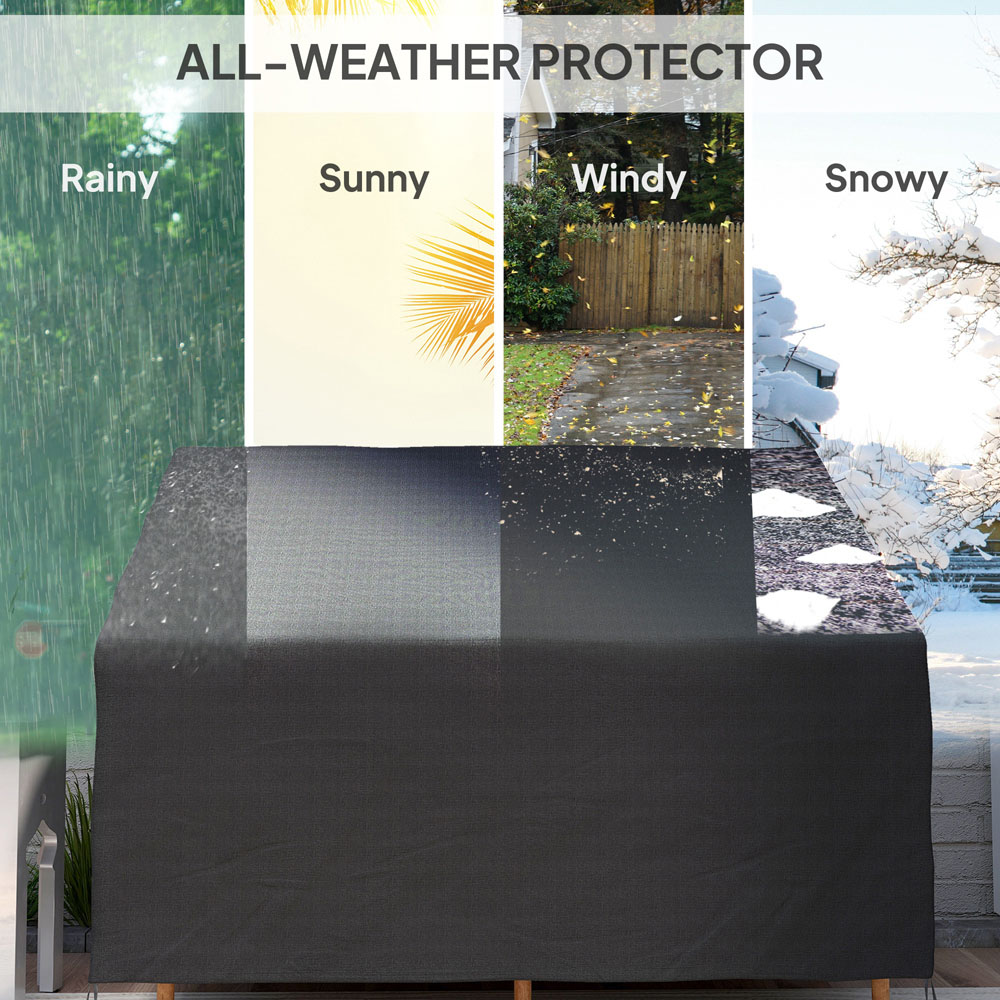 Outsunny 2 Seater Black Garden Sofa Cover 140 x 84 x 94cm Image 7