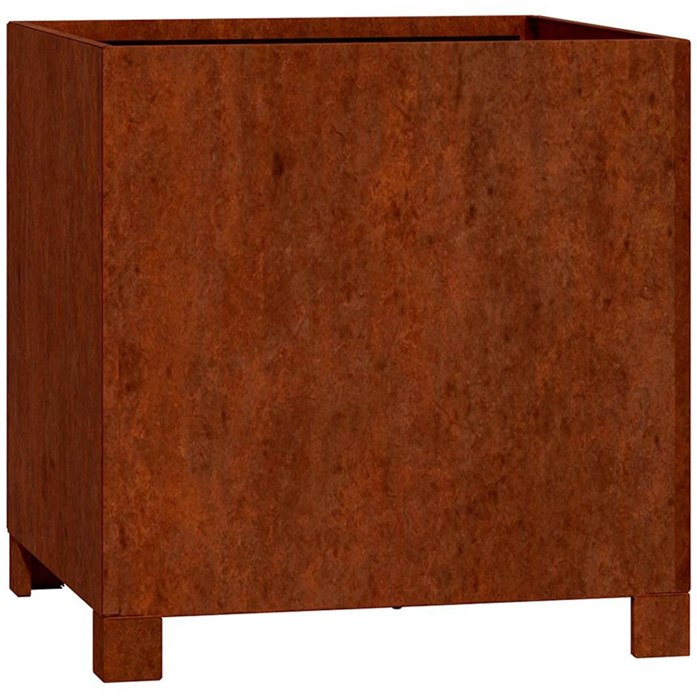 vidaXL Brown Corten Steel Garden Planter with Legs 40 x 40 x 40cm Image 6