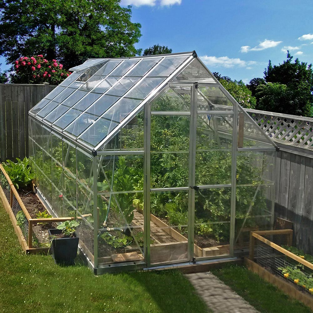Palram Octave Harmony Silver Polycarbonate 8 x 12ft Greenhouse Image 2