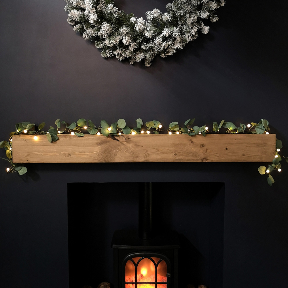 Samuel Alexander 35 Warm White LED Artificial Eucalyptus Christmas Garland 180cm  Image 2