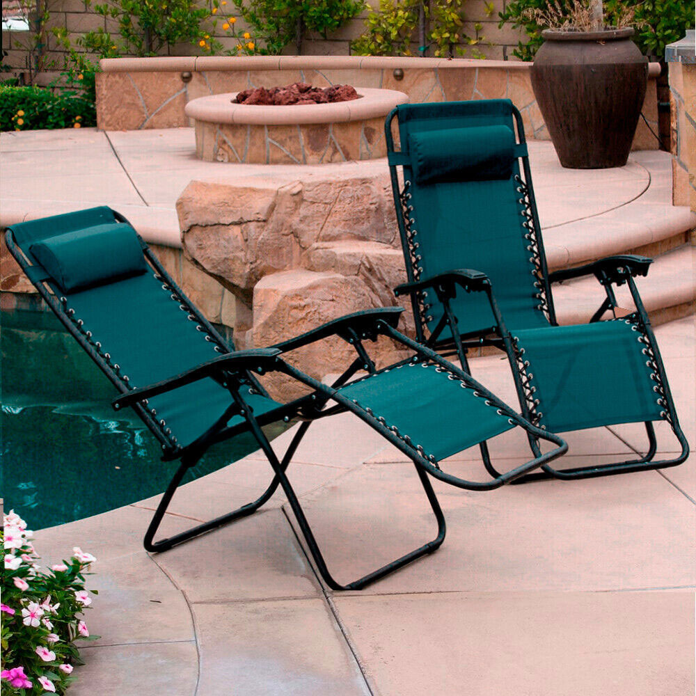 Neo Set of 2 Green Zero Gravity Loungers Image 1