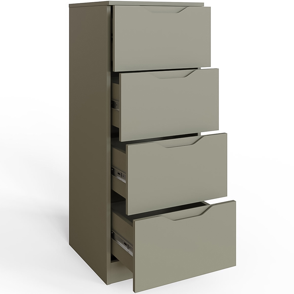 FWStyle Luno 4 Drawer Green Modern Chest of Drawers Image 3
