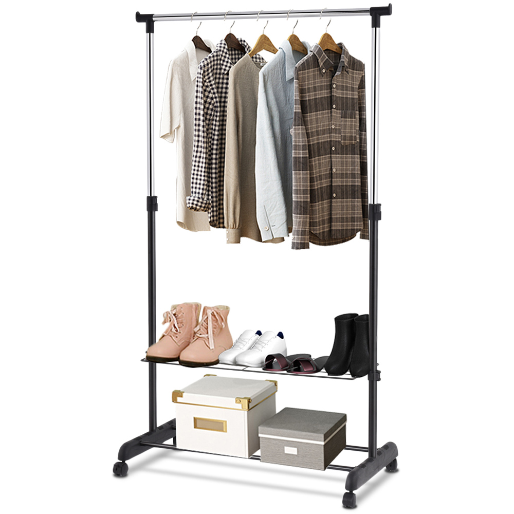 Costway Black Garment and Shoe Rack Image 3