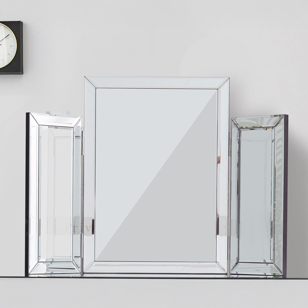 Comfy Living 2 Drawer Dressing Table Set with Mirror Image 3