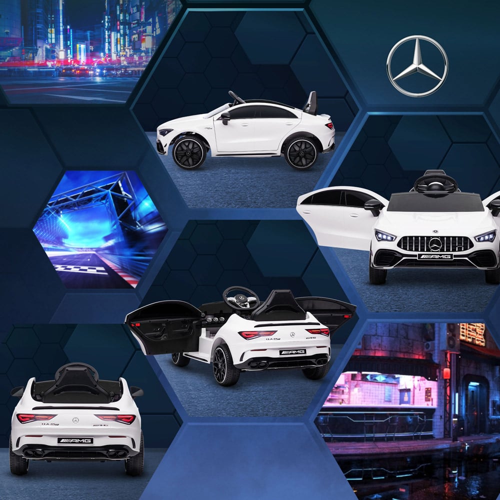 Tommy Toys White Mercedes Benz AMG CLA 45 Licensed Ride on Car 12V Image 3