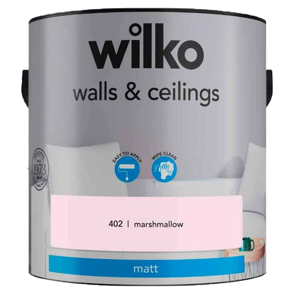 Wilko Walls & Ceilings Marshmallow Matt Emulsion Paint 2.5L Image 2