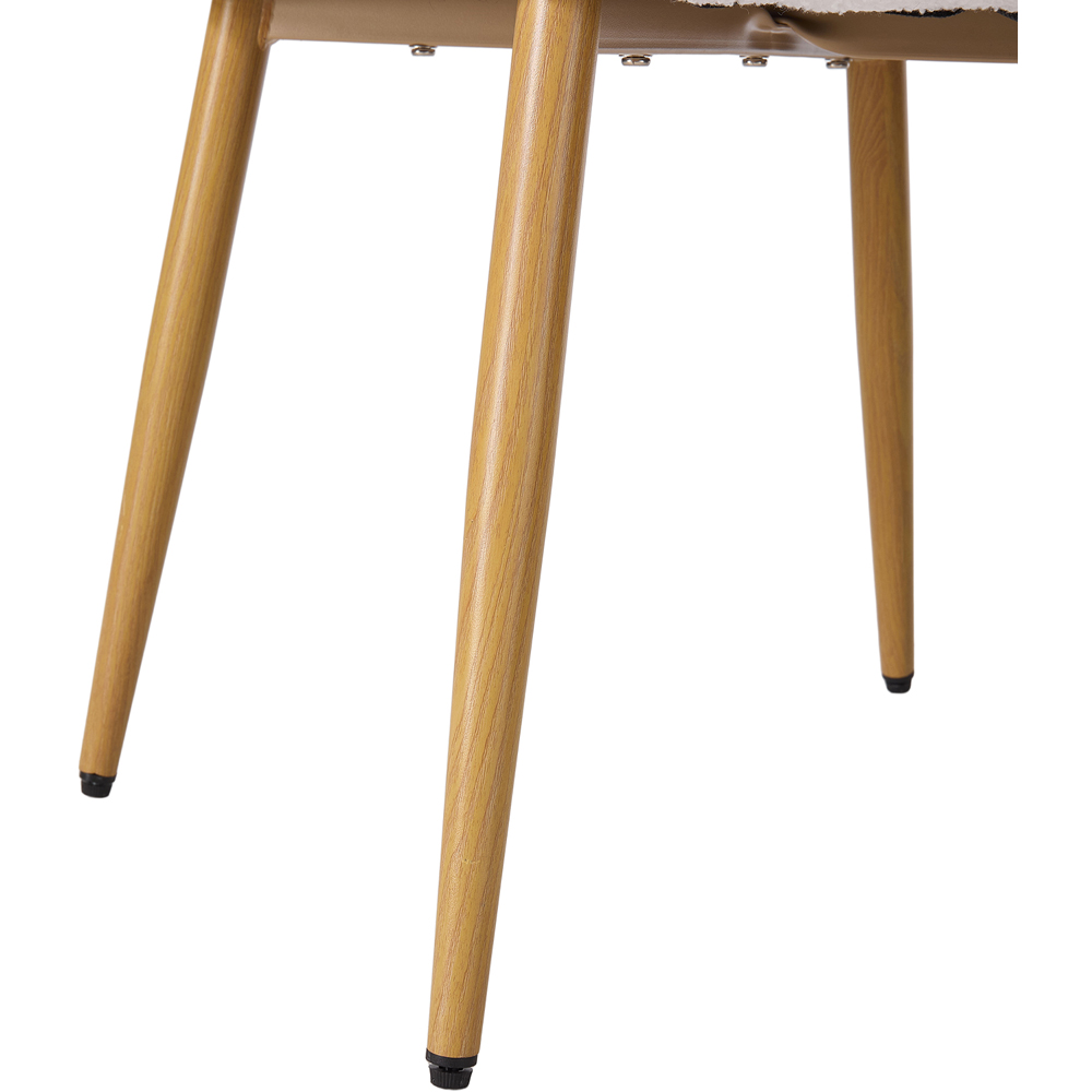 Living and Home Set of 2 Teddy Fleece Dining Chair Image 6