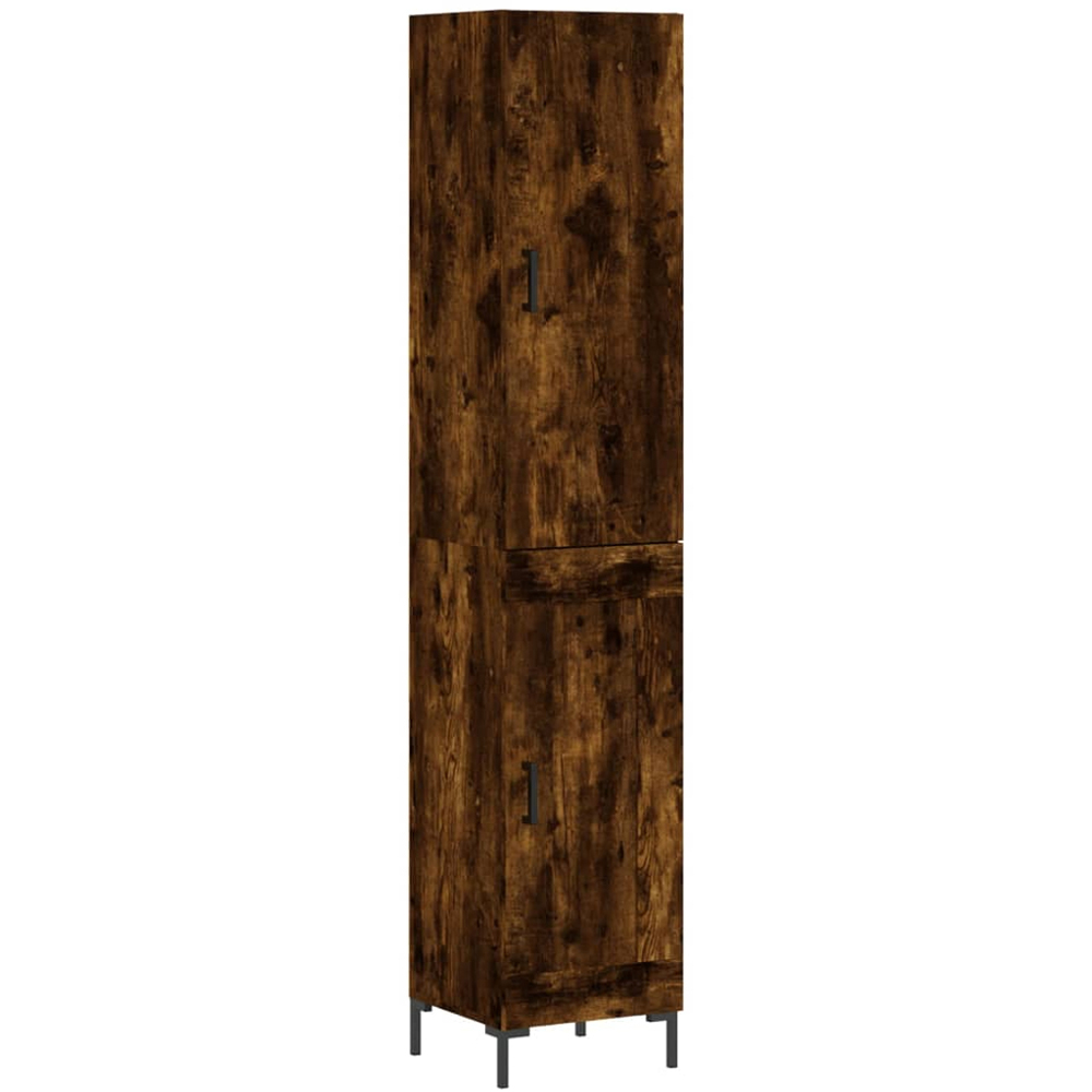vidaXL 2 Door Smoked Oak Highboard Image 2