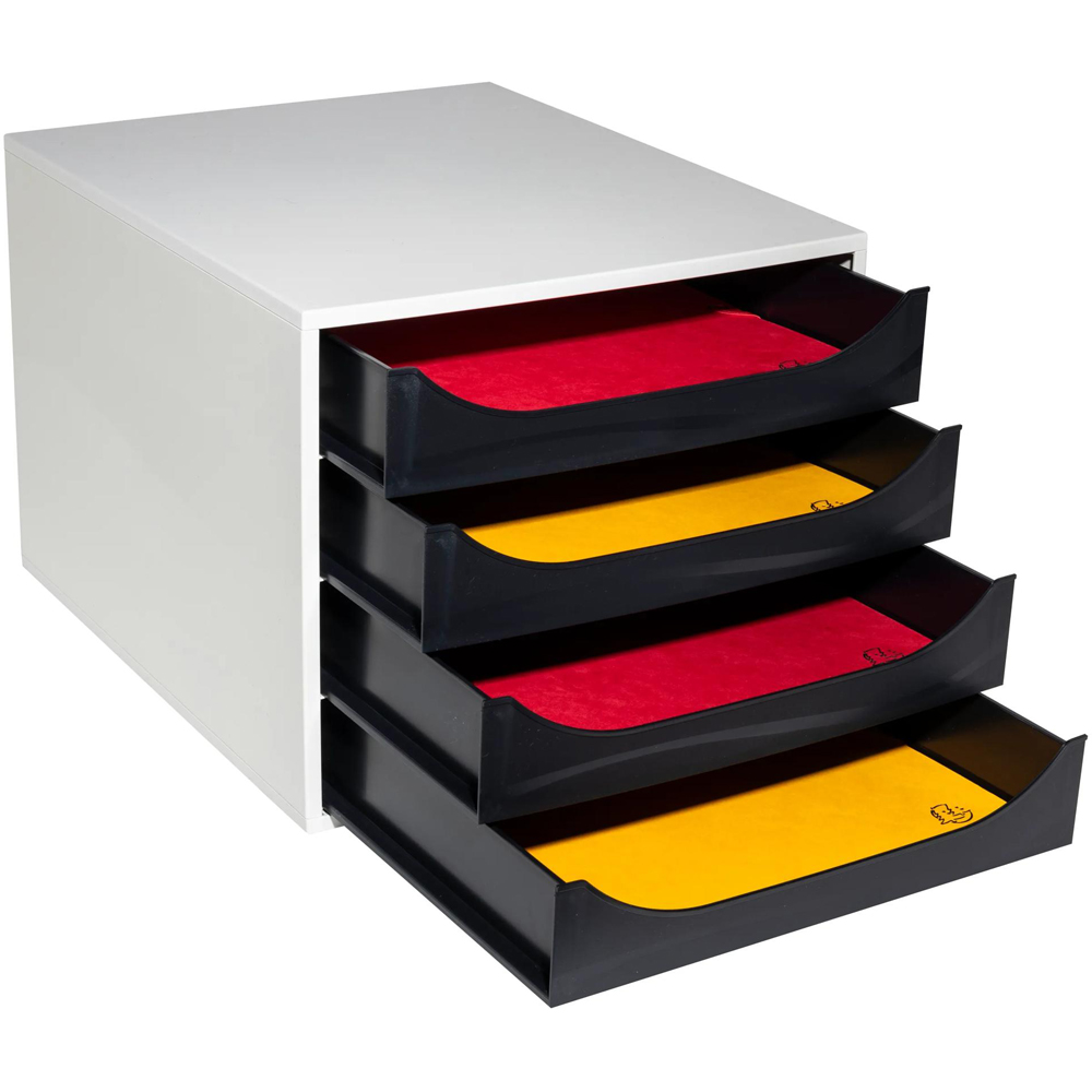 Exacompta EcoBox Office 4 Drawer Black Desk Organiser Image 5