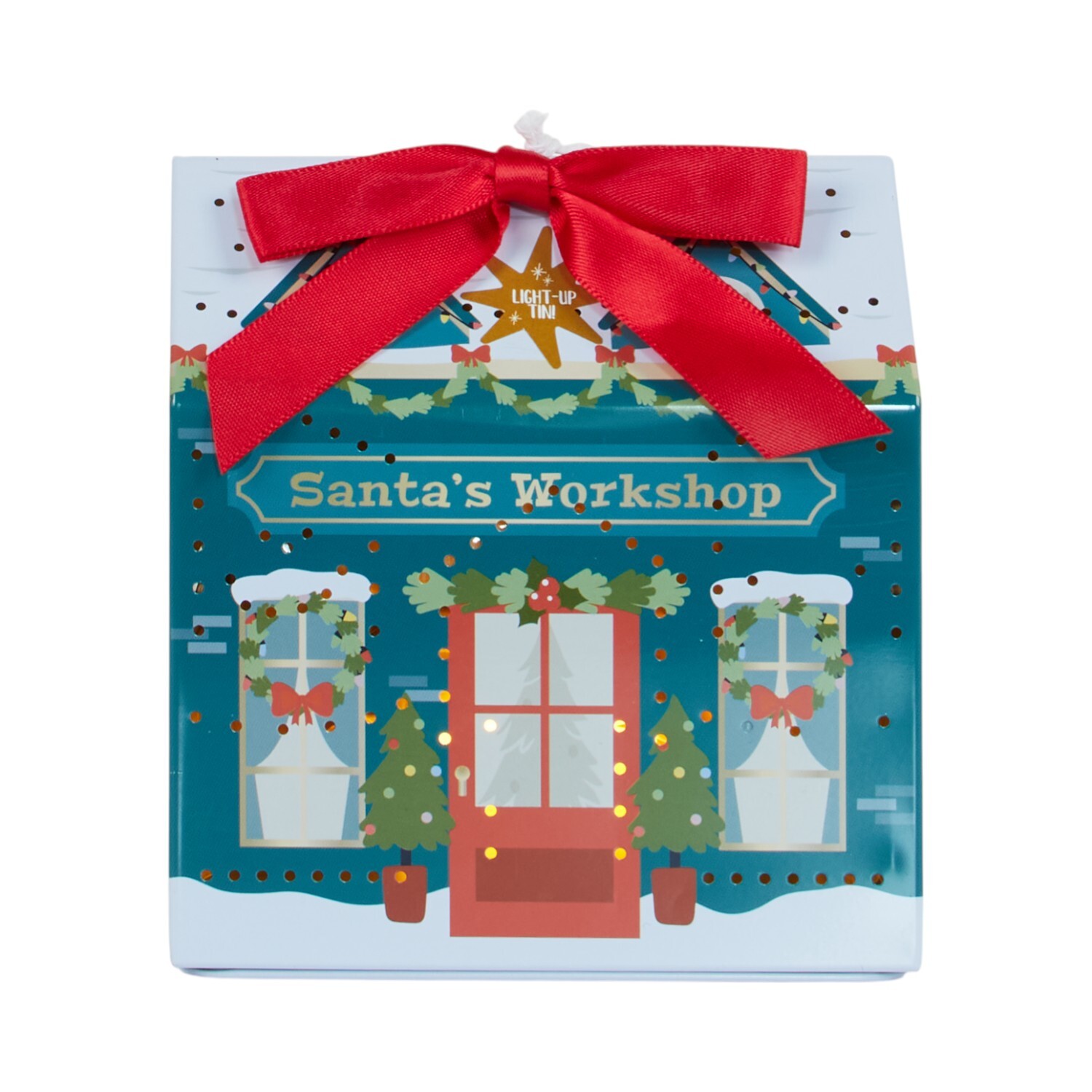 8 Piece Caramels in Light Up Tin House Image 2