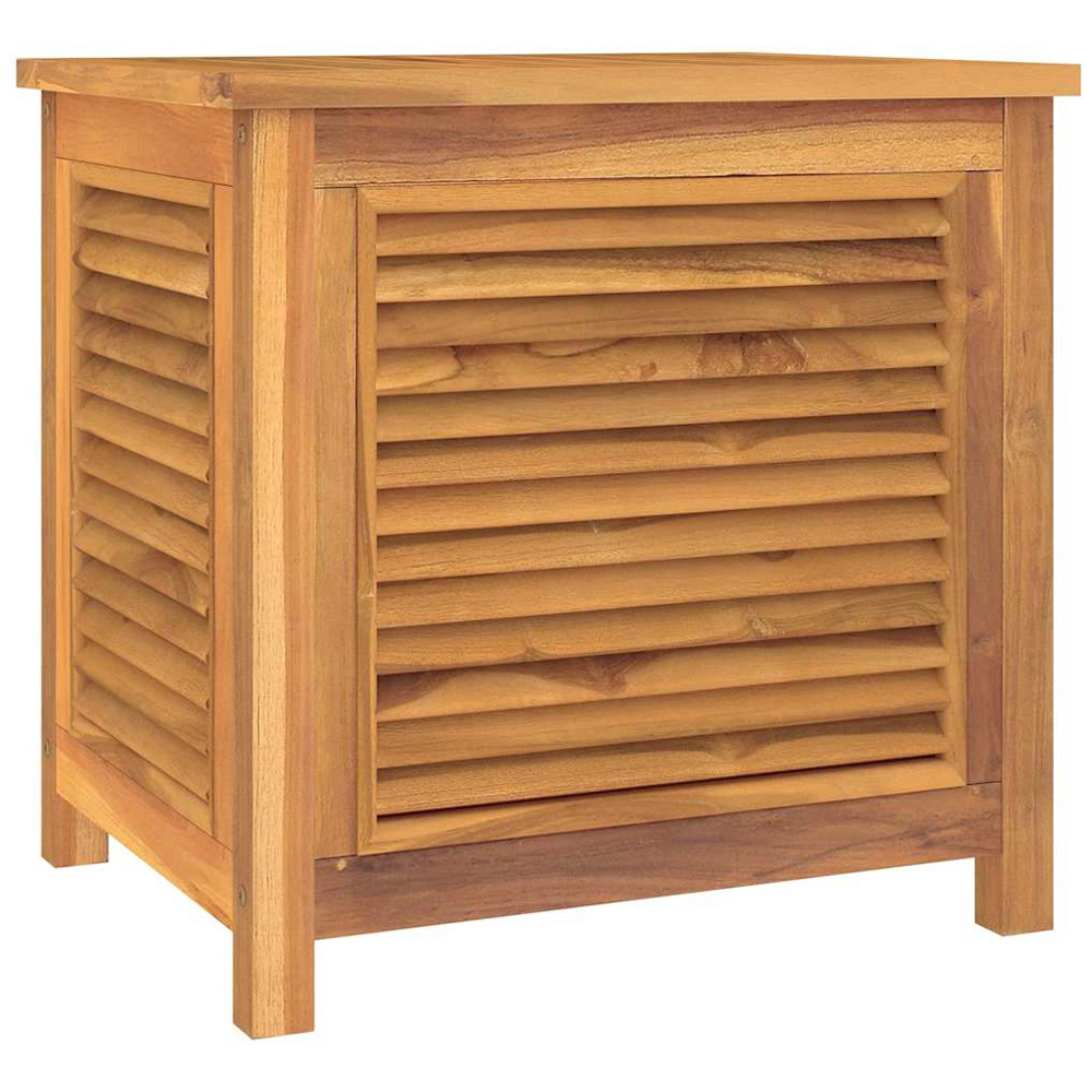 vidaXL 58 x 60 x 50cm Brown Teak Wood Garden Storage Box Image 1