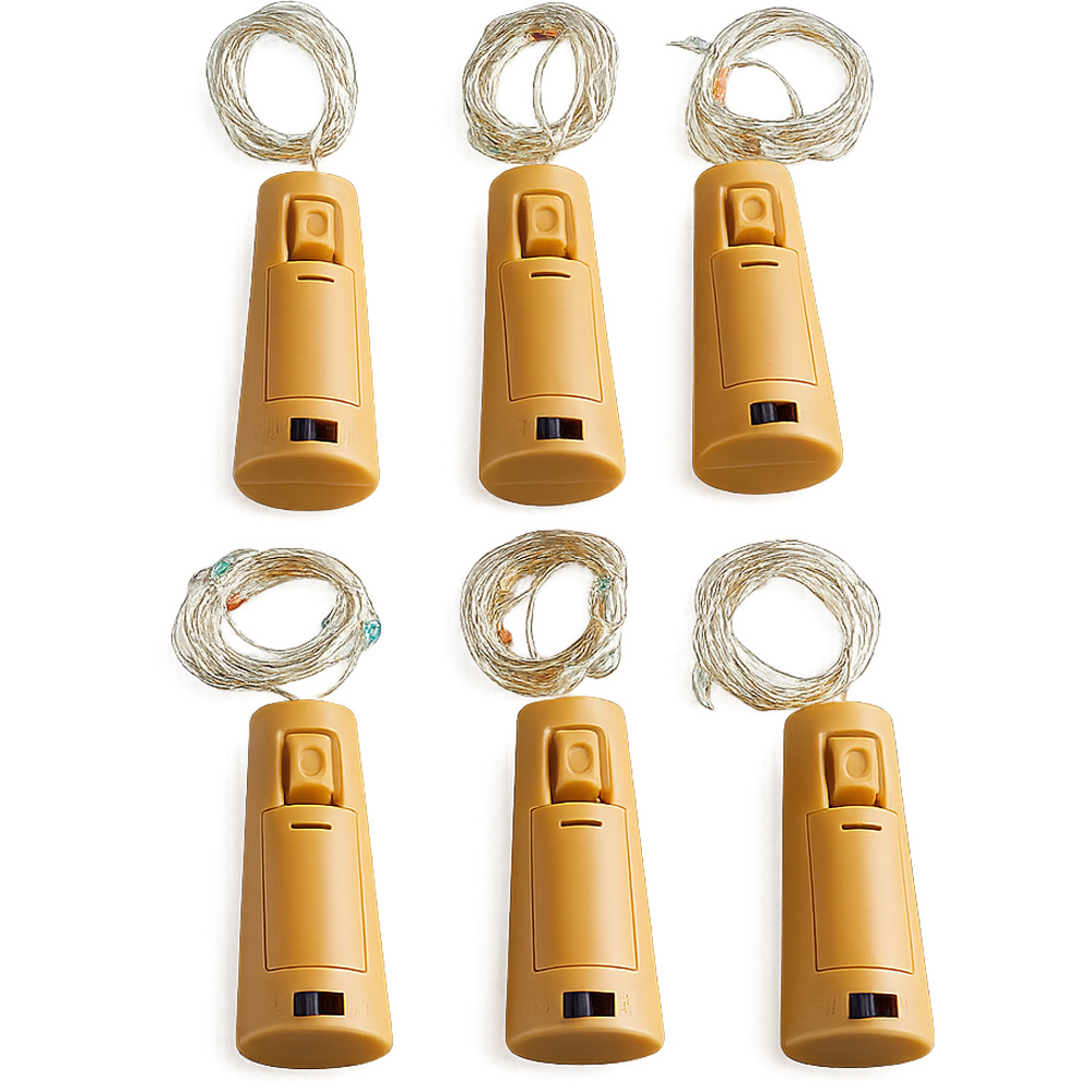 Avilo Multicolour Wine Bottle Stopper String Light 6 Pack Image 2