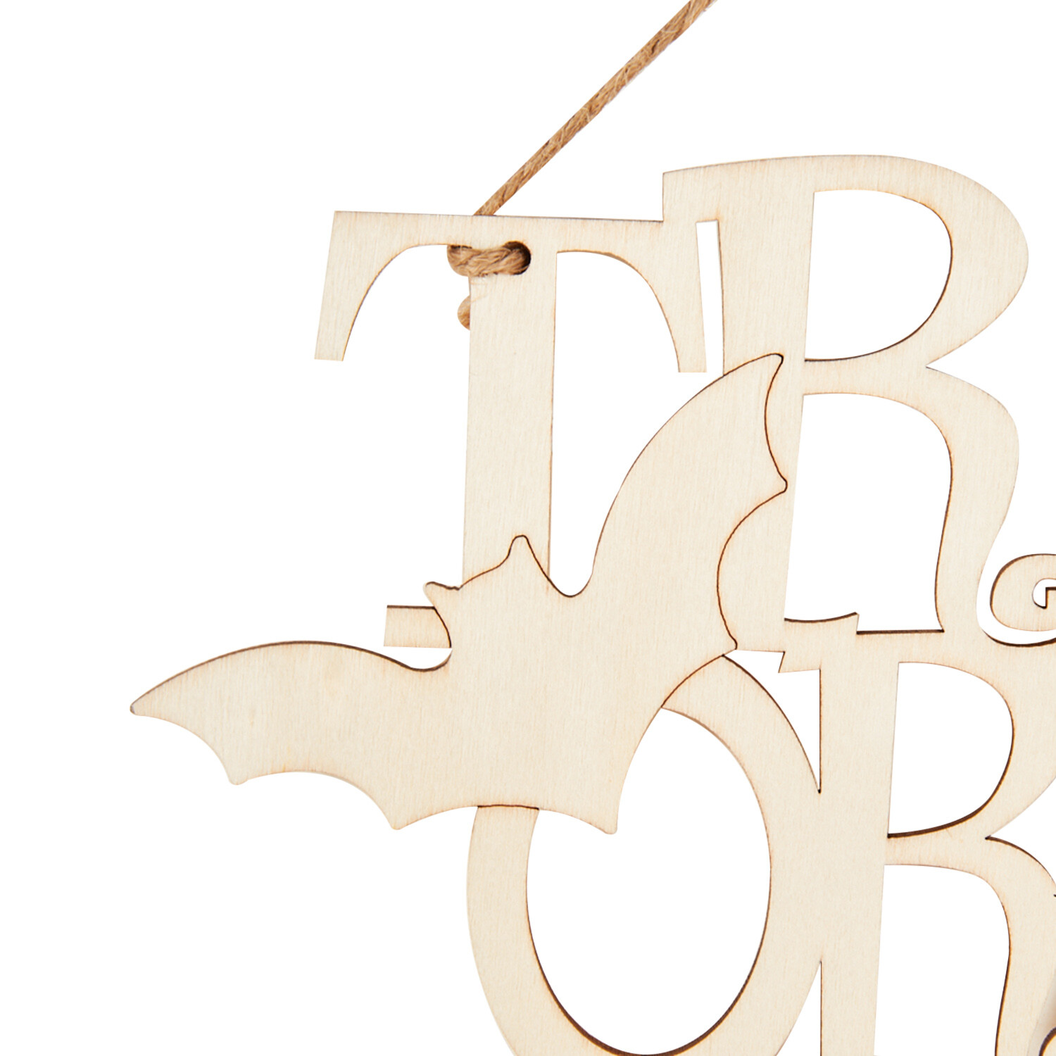 Decorate Your Own Halloween Trick or Treat Sign - Natural Wood Image 2