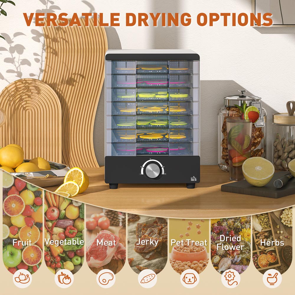 HOMCOM 800-229V70WT White 7 Tray Food Dehydrator Image 5