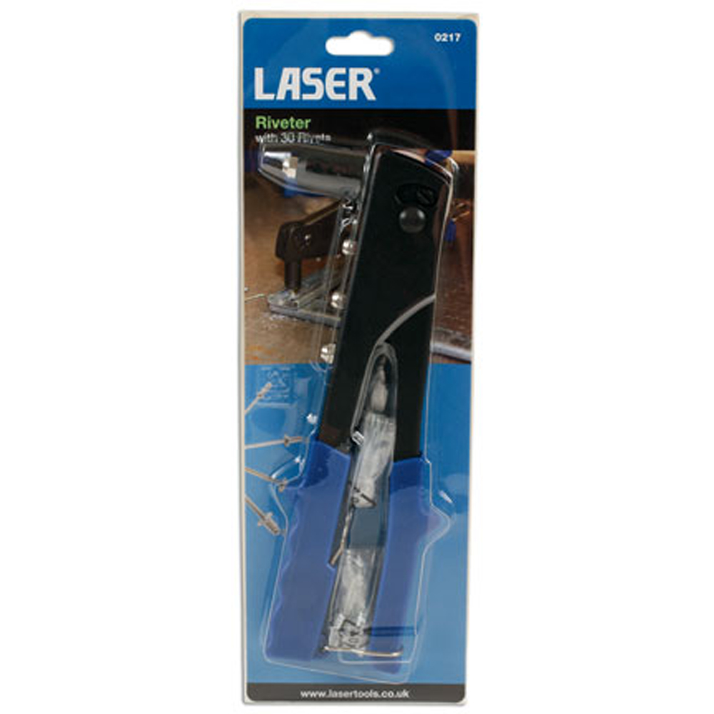 Laser 217 Standard Blue and Black Riveter with 30 Rivets Image 6
