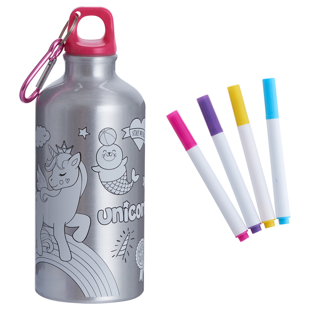 Wilko Colour Your Own Water Bottle Image 1