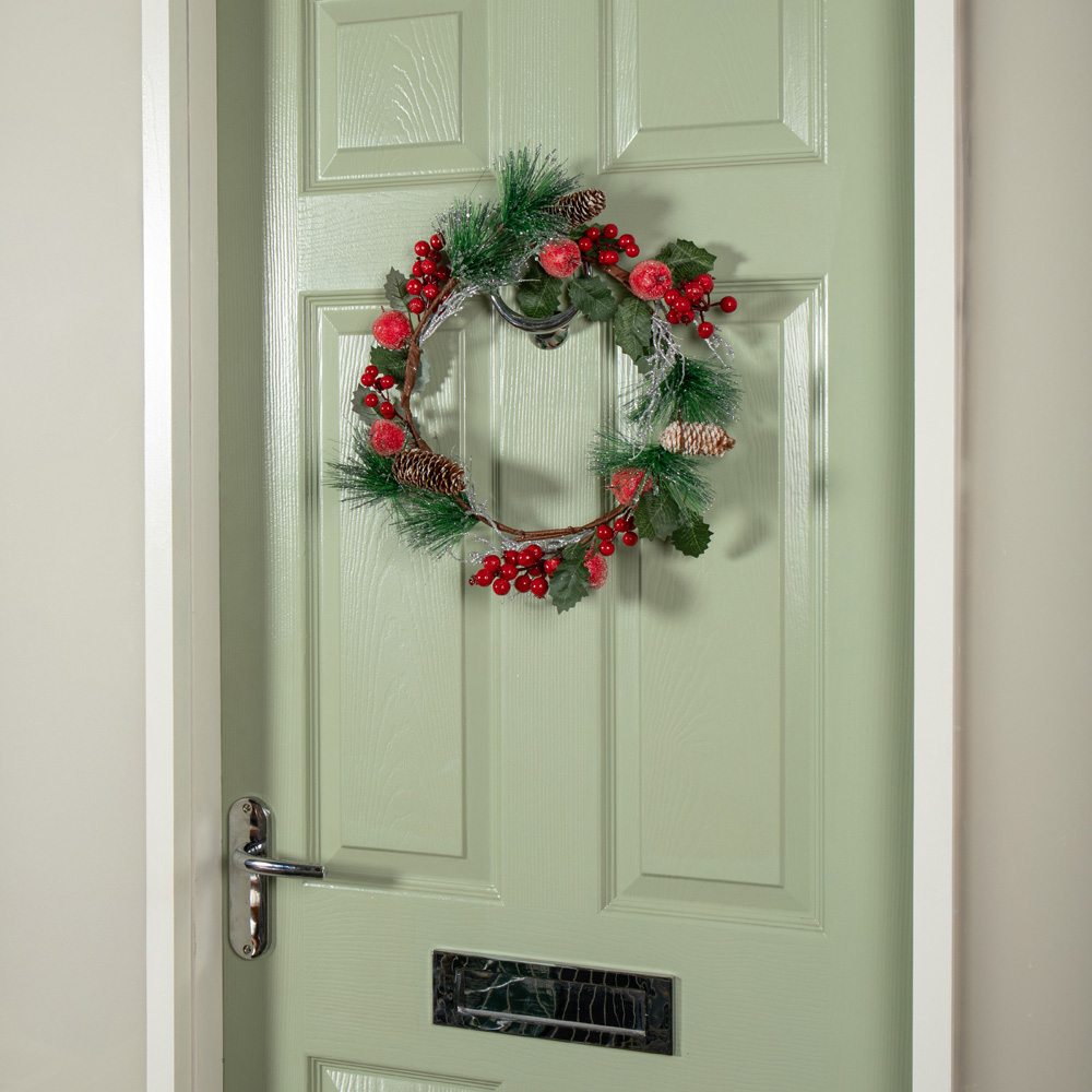 Samuel Alexander Wreath with Apples and Red Berries 45cm Image 6
