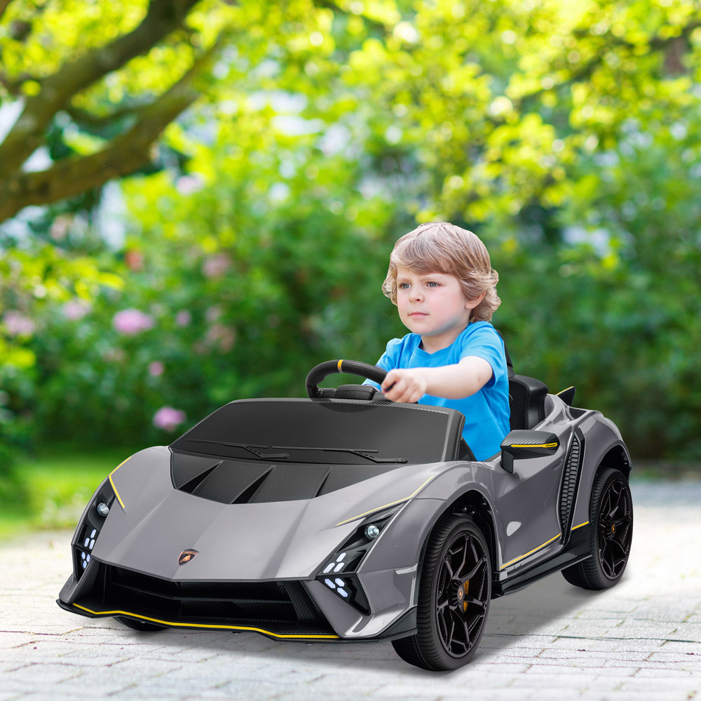 Tommy Toys Grey Lamborghini Autentica Licensed Ride on Car 12V Image 2