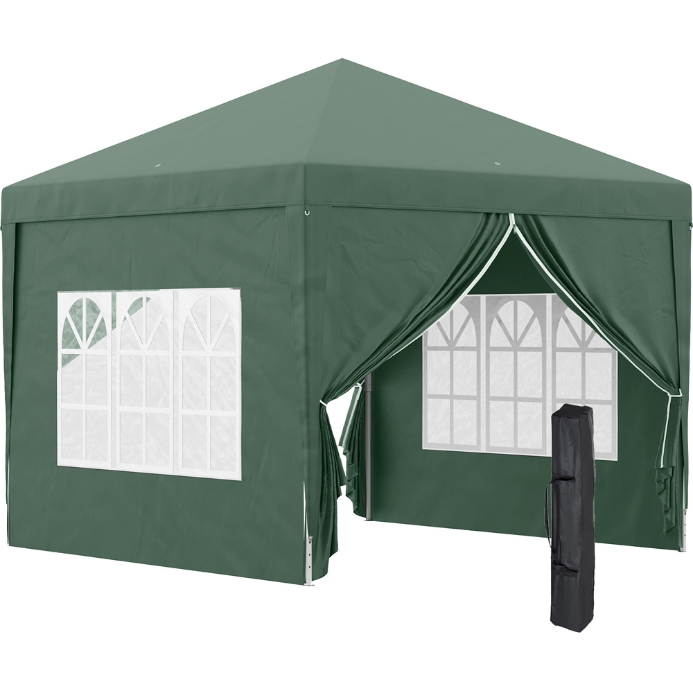 Outsunny 3 x 3m Green Party Canopy Tent with Carry Bag Image 2