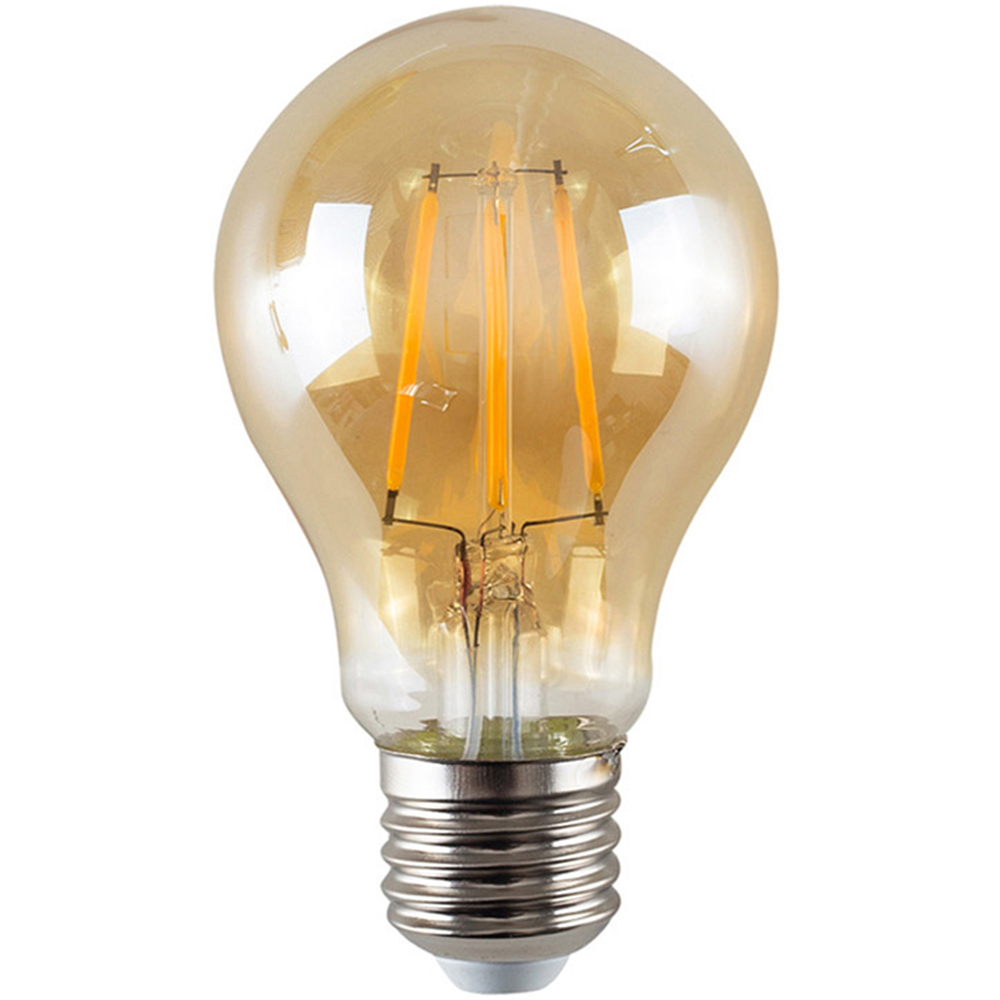 ValueLights 3 Pack E27 LED 4W Warm White 2700K Vintage Filament Amber Glass Light Bulbs Image 1