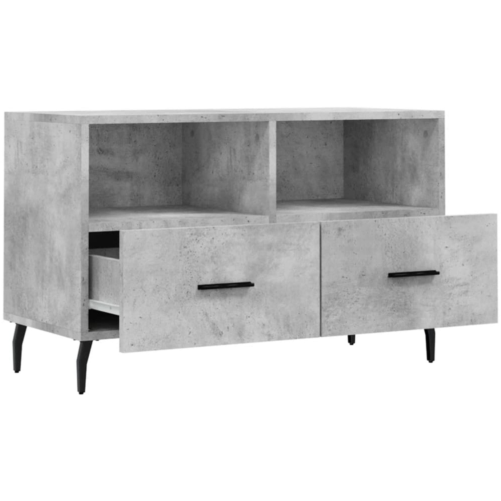 vidaXL 2 Door 2 Shelf Concrete Grey TV Cabinet Image 6