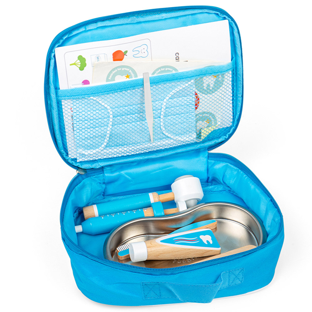 Bigjigs Toys Wooden Dentist Playset Blue Image 4