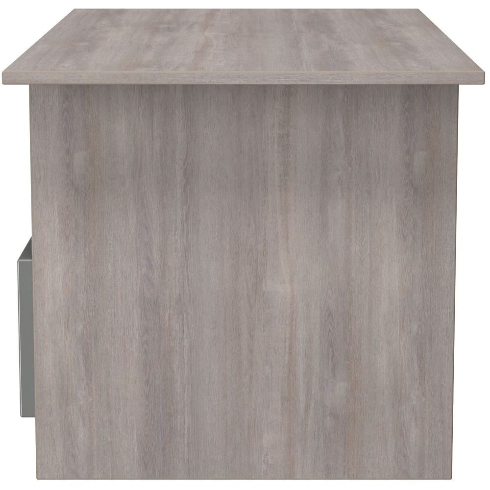 Crowndale Milan Single Drawer Single Shelf Grey Gloss and Grey Oak Coffee Table Ready Assembled Image 6