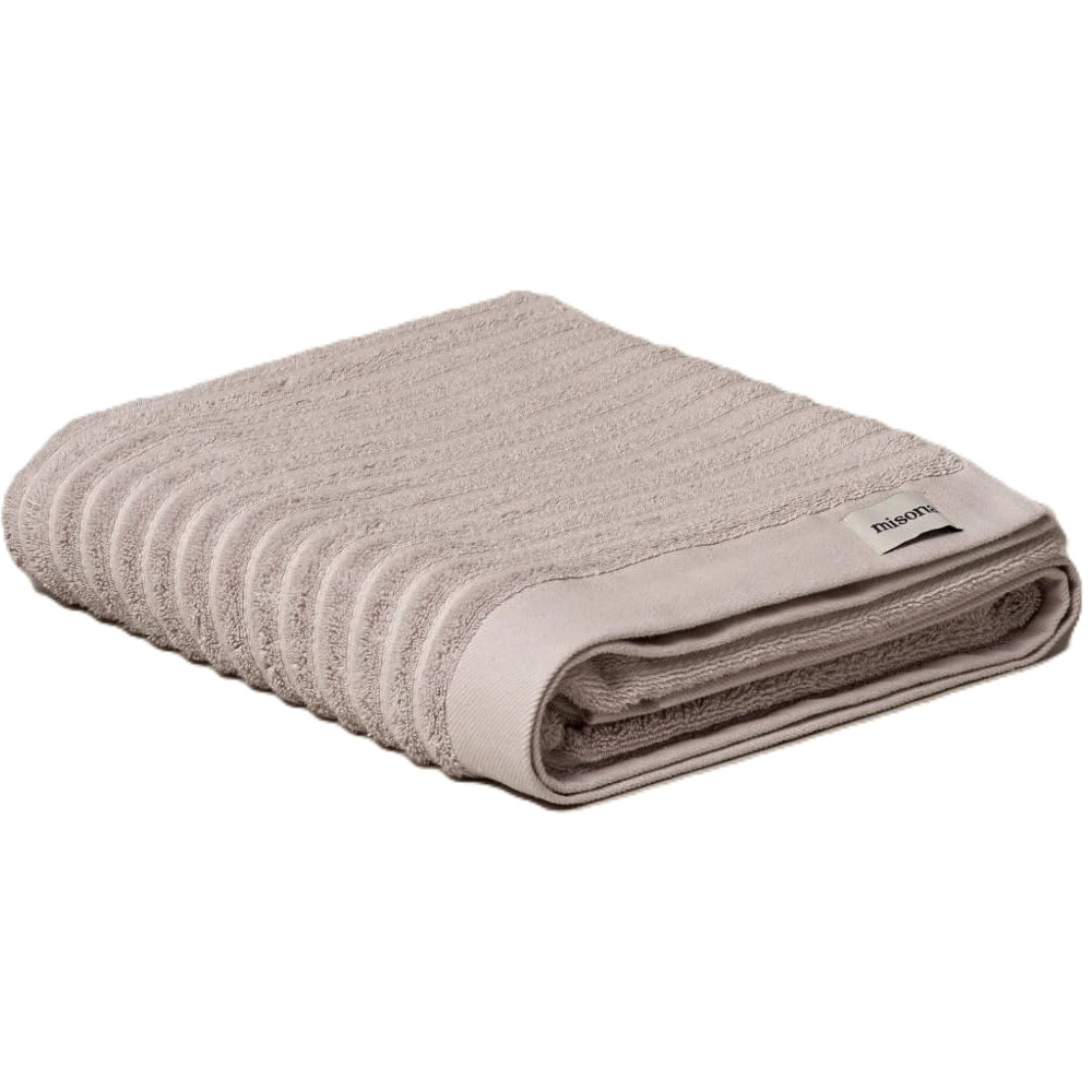Misona Organic Cotton Light Grey Bath Sheet Image 1